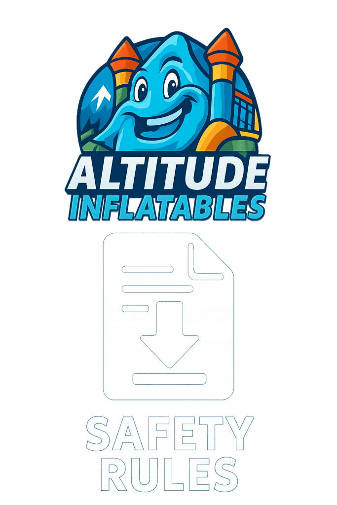 Download icon for printable bounce house safety rules handout from Altitude Inflatables